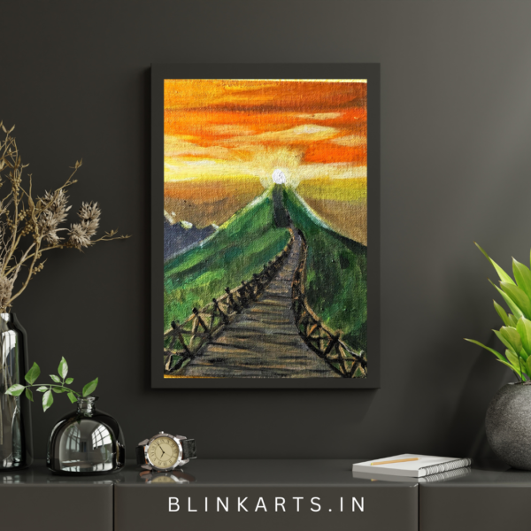 Beautiful Colourful Sunset Acrylic Scenery painting Acrylic Artwork