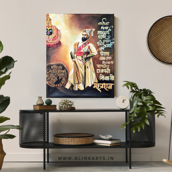 Chatrapati Sivaji Maharaj Acrylic Painting For Sale