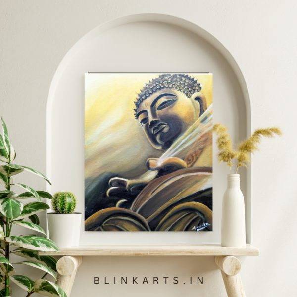 Meditating Buddha Acrylic Painting for Sale