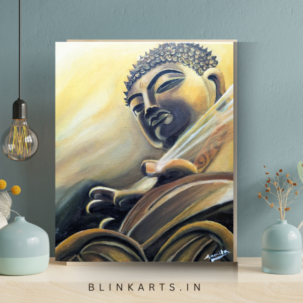 Meditating Buddha Acrylic Painting for Sale