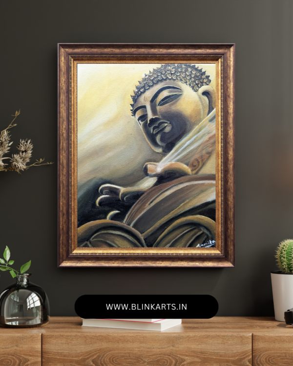 Meditating Buddha Acrylic Painting for Sale