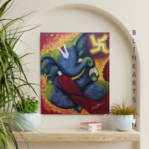 Abstract Ganesha Acrylic Painting