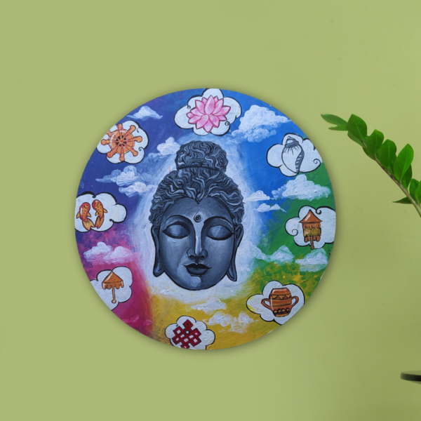 Colourful Buddha Wall plate