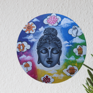 Colourful Buddha Wall plate